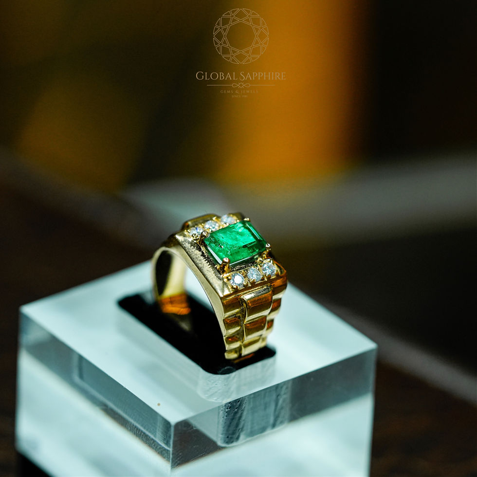 Men's Emerald Ring (Rolex Design)