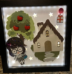 Custom lightbox depicting an animal crossing character and scene