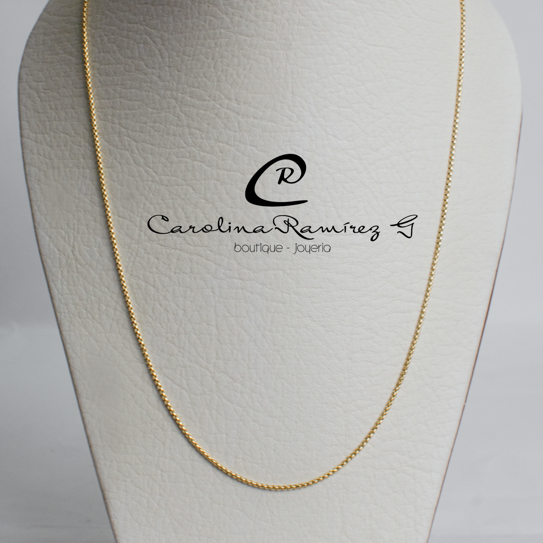 Cadena de Oro 18k - Eslabón Cubo