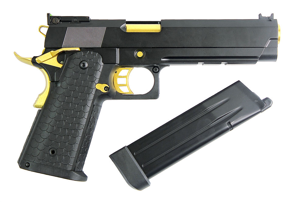 Double Bell Hi-Capa 5.1 Gas Blowback Pistol (Gold)