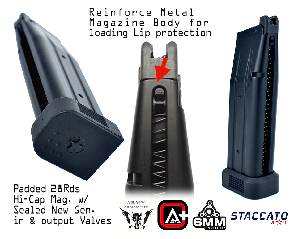Thumbnail: ARMY Staccato P COMP SOC OPTIC CUT GBB 2011 Airsoft Pistol