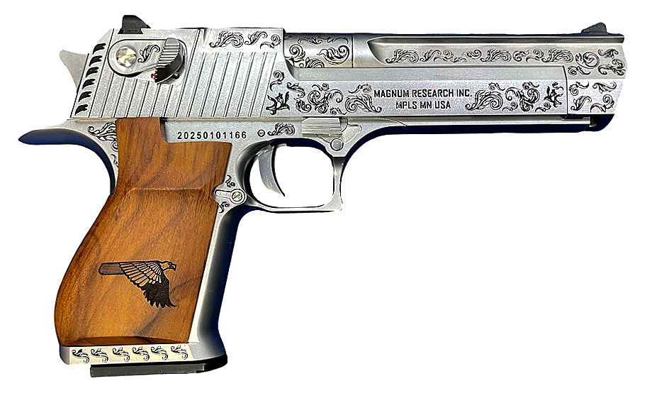 FCW Desert Eagle Deep Engraved Floral Pattern GBB Pistol (Silver)