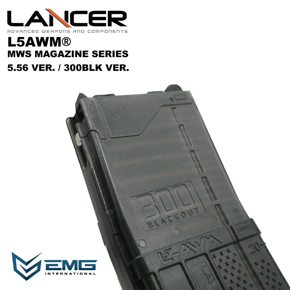 Thumbnail: EMG LANCER SYSTEMS LICENSED L5AWM V2 MWS 35rds MAGAZINE (Translucent Series)