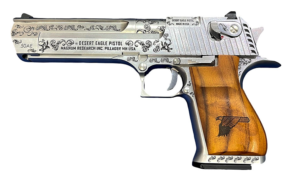 FCW Desert Eagle Deep Engraved Floral Pattern GBB Pistol (Silver)