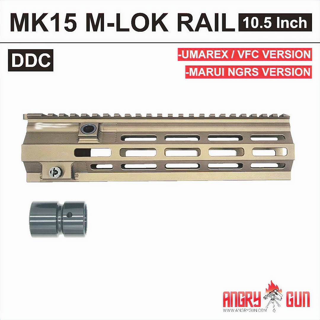Angry Gun HK416 SUPER MODULAR RAIL M-LOK 10.5 Inch Handguard for MARUI NGRS HK416 AEG/GBB