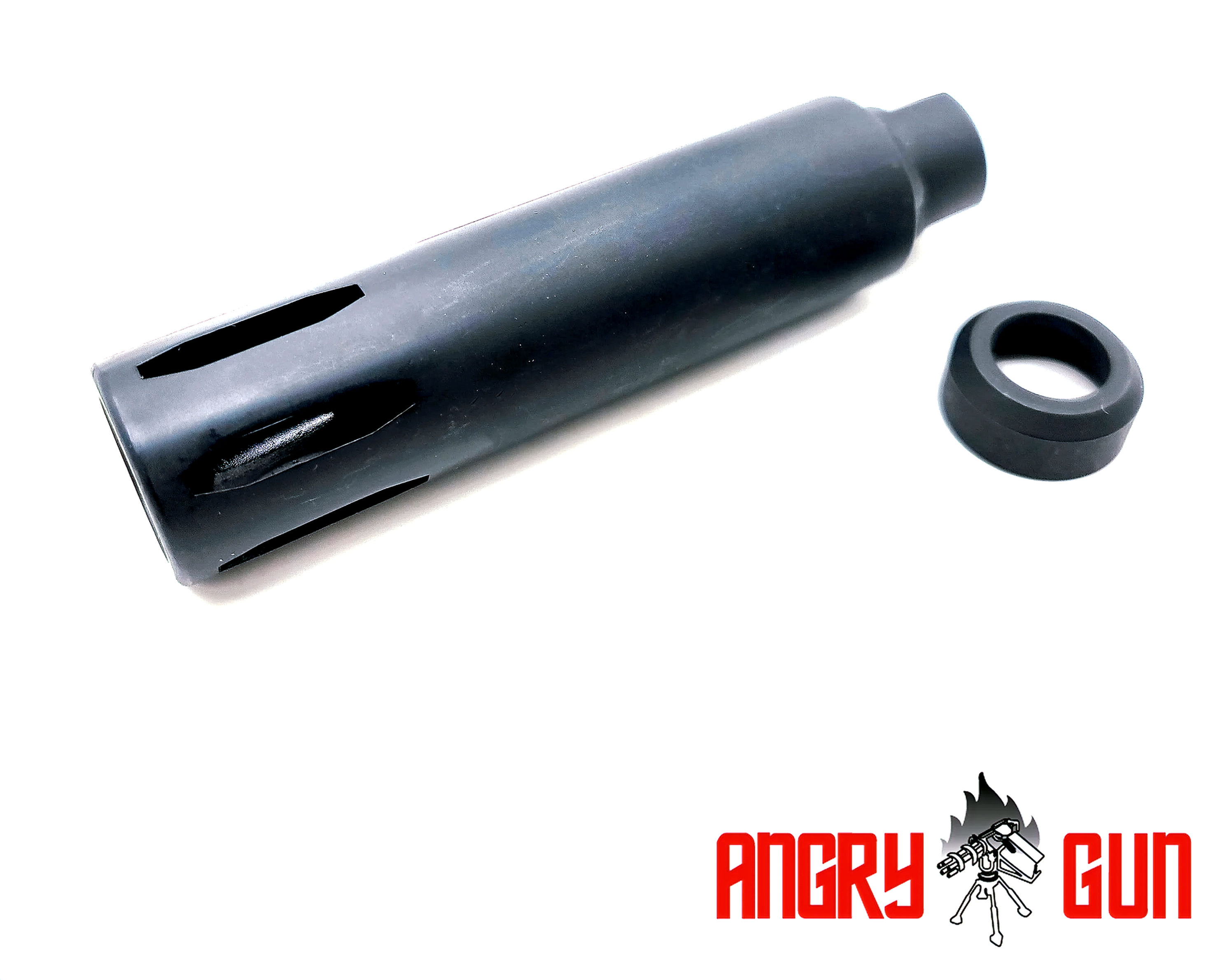 Angry Gun XM177 Style Steel Airsoft Moderator Flash Hider
