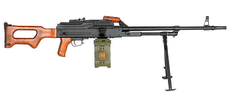A&K PKM Airsoft LMG AEG (Real Wood Stock Version)