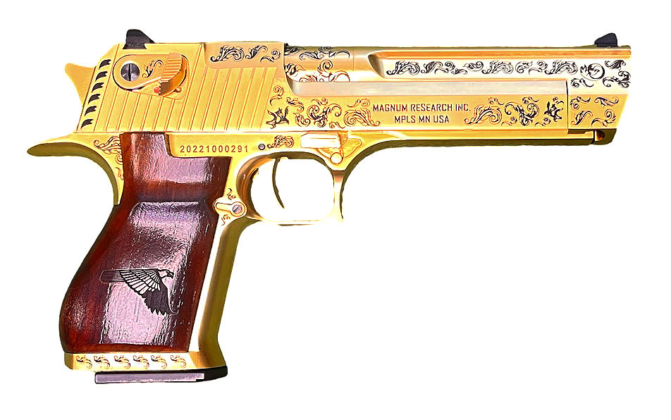 Thumbnail: FCW Desert Eagle Deep Engraved Floral Pattern GBB Pistol (Gold)