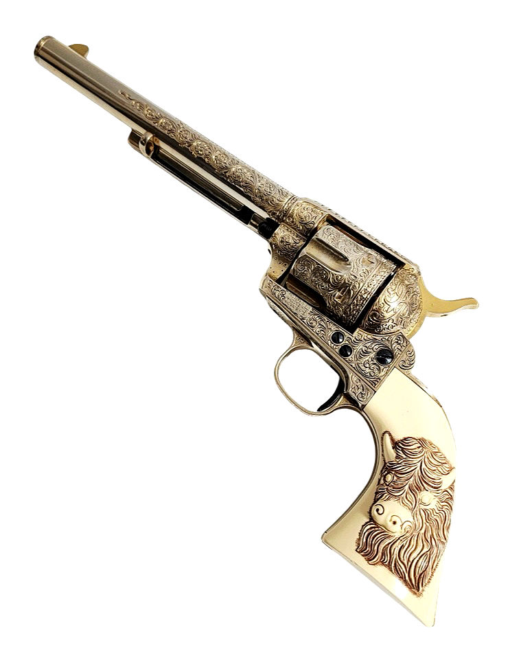 Marushin x Franklin Mint "The Teddy Roosevelt" Commemorative SAA .45 Gold-Plated Engraved Model Gun