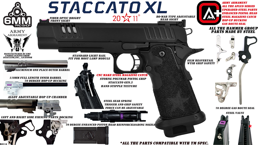 Army Staccato XL GBB 2011 Airsoft Pistol