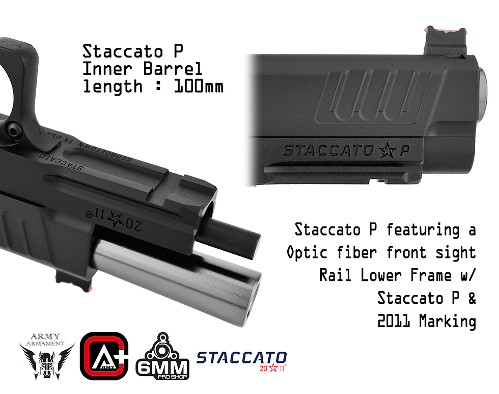 Thumbnail: ARMY Staccato P OPTIC CUT GBB 2011 Airsoft Pistol