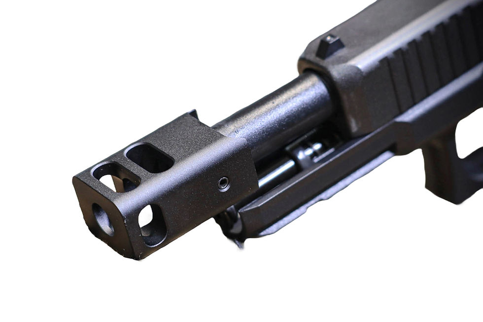 Thumbnail: C&C Tac G17G5 Outer Barrel Match 4-Port Compensator KK* Style For Marui G17 Gen5 MOS GBBP Series