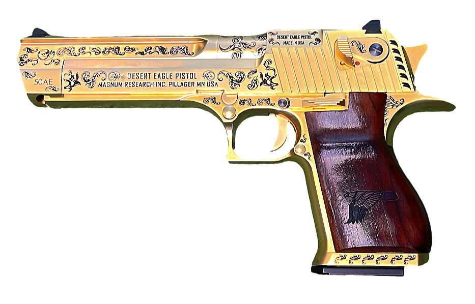 Thumbnail: FCW Desert Eagle Deep Engraved Floral Pattern GBB Pistol (Gold)