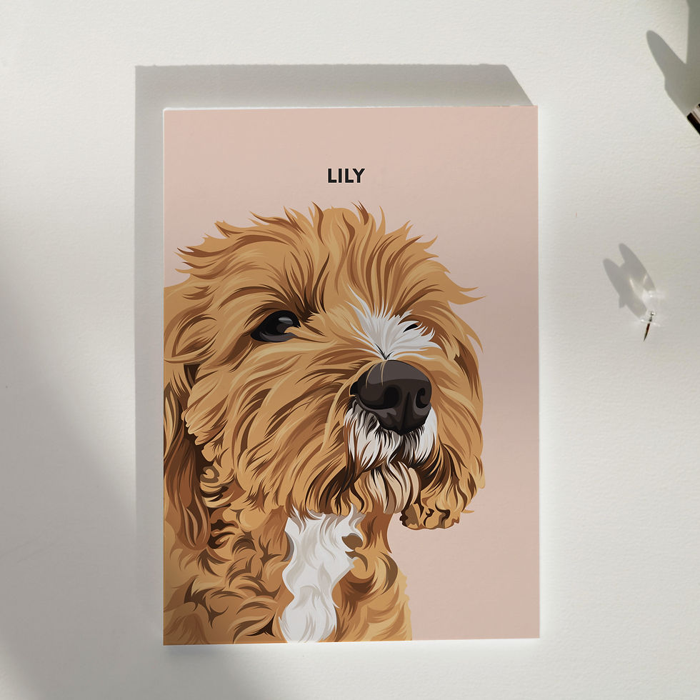 personalized realistic portrait of multiple pets from a photo