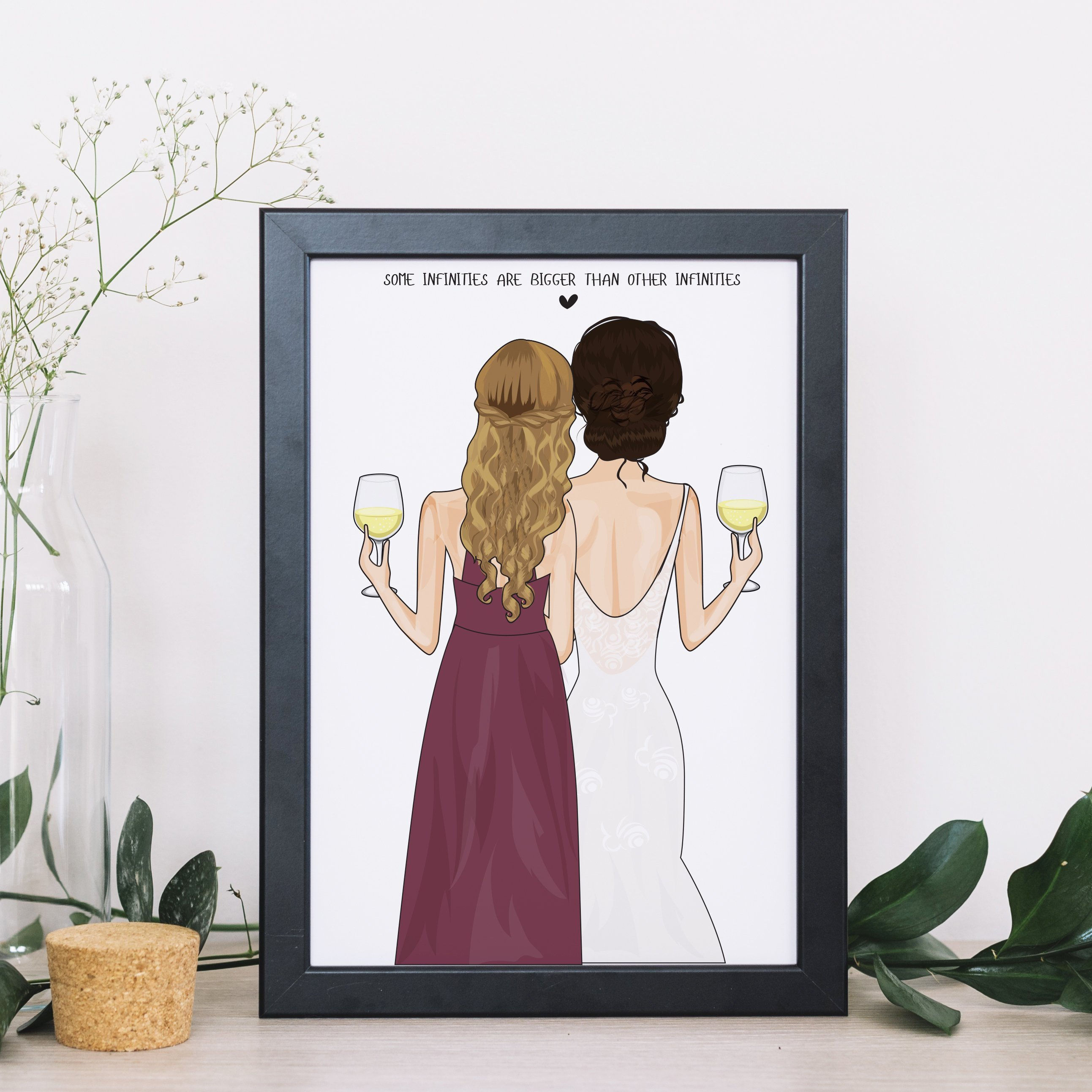Personalized Portrait for the Witness of the Wedding