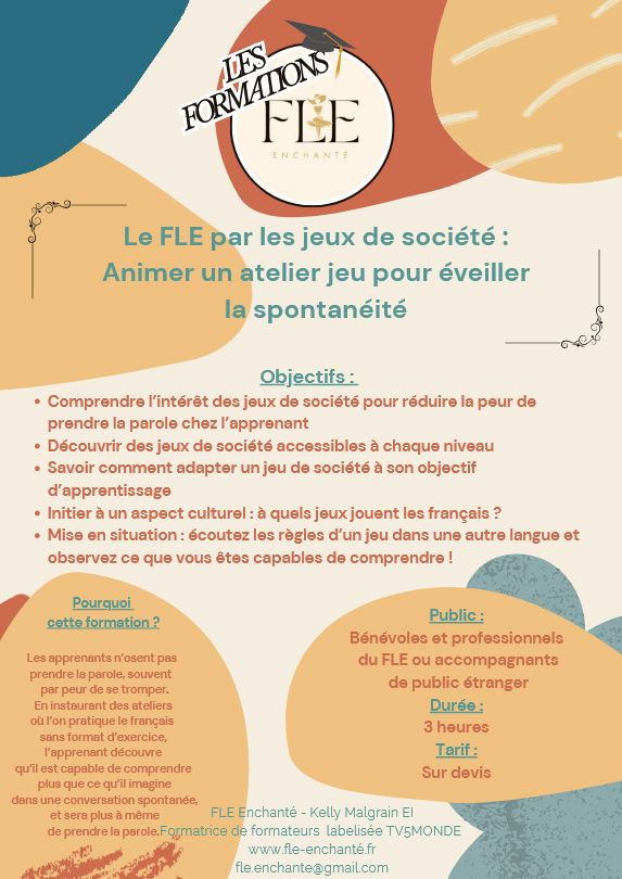 Formation FLE Enchanté : animer un atelier jeux, ludifier ses activités en classe