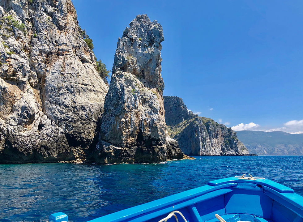 boat trip in Palinuro to sea the blue grotto