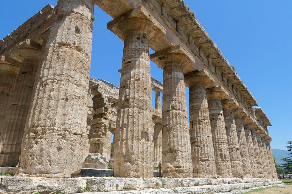 the temples at Paestum