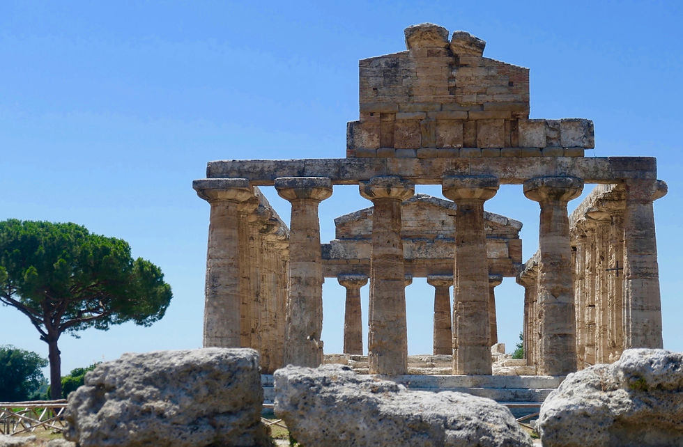 the temples at Paestum