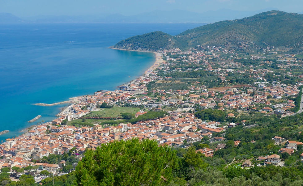view of Santa Maria di Castellabate from Castellabate