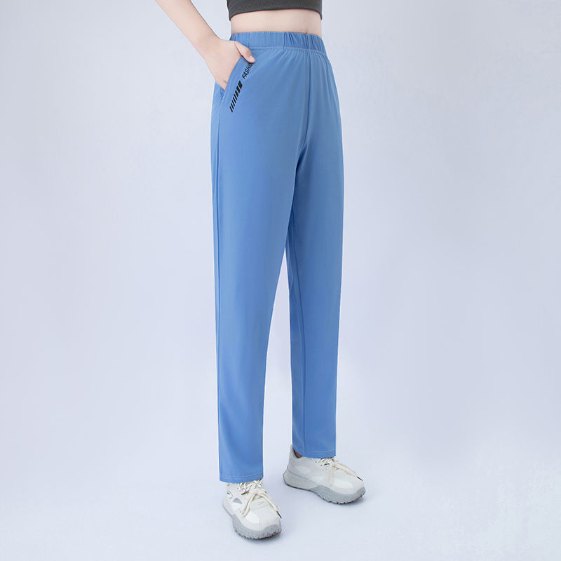 Thumbnail: 1/3 Piece Set Summer Women's Letter Printed Pocket Casual Pants, Comfortable Plu