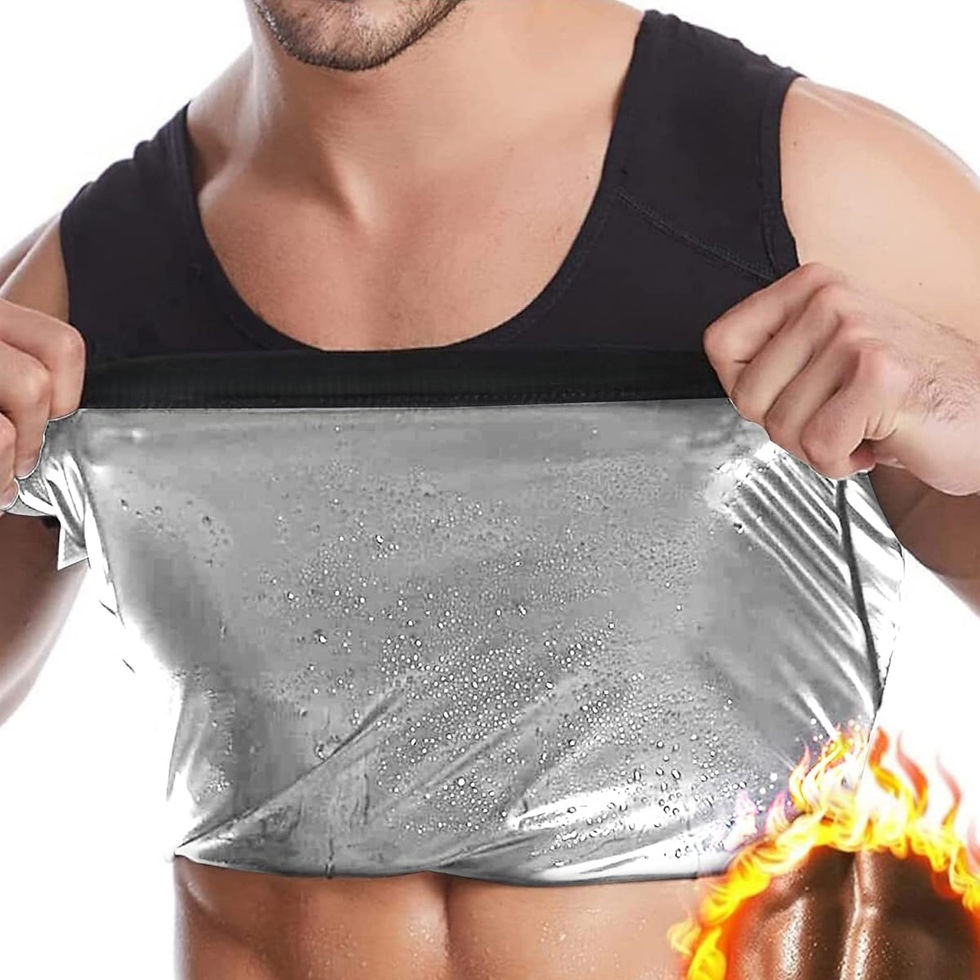 Thumbnail: Sauna Shirt for Men, Short Sleeve Sauna Sweat Body Shaper Mens Sauna Vest Gym Ex