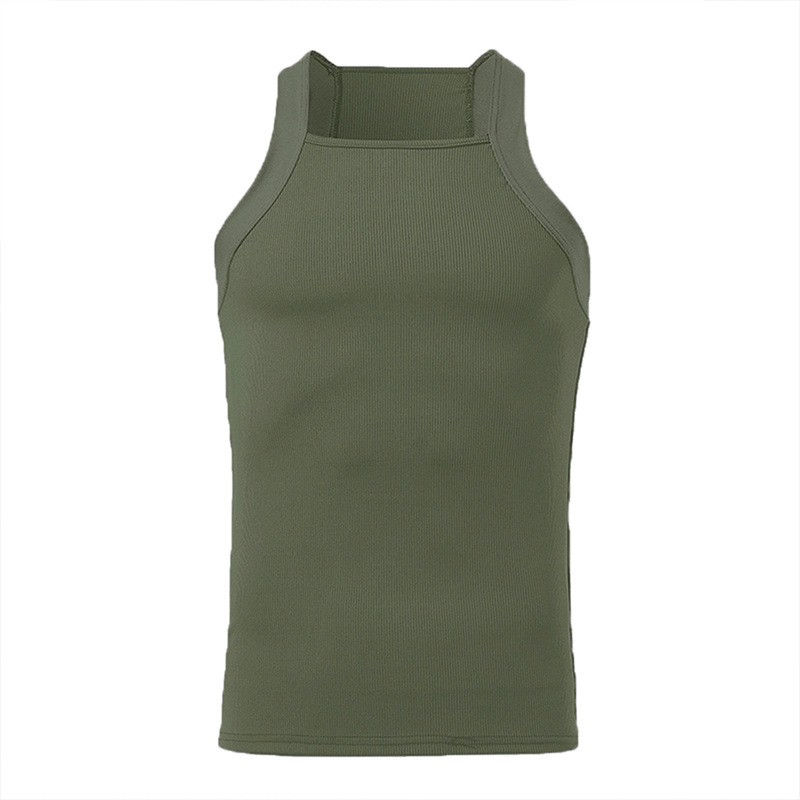 Thumbnail: New Fashion Sports Tank Tops Men's Solid Color O-neck Sleeveless T-shirt Skinny 