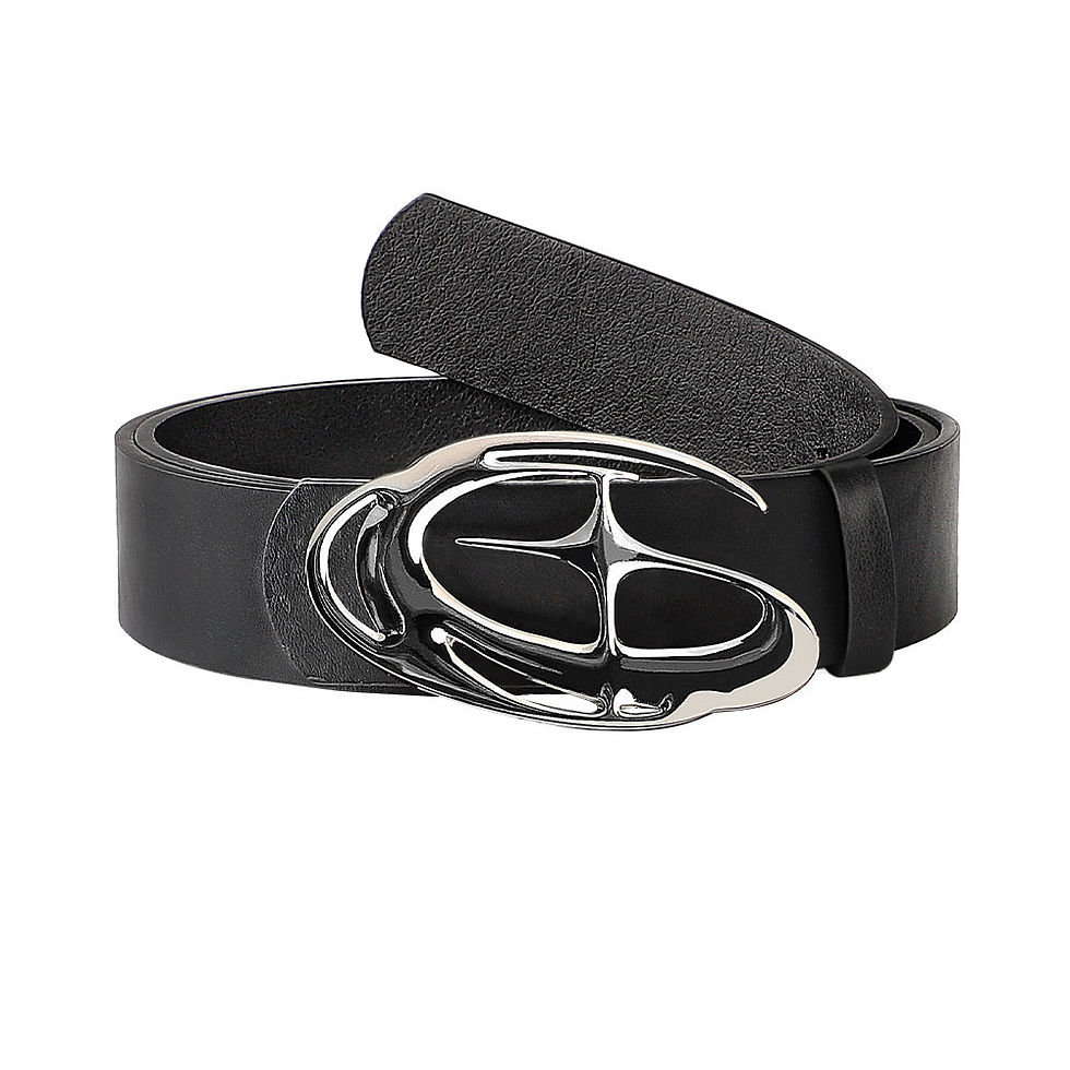 Thumbnail: New Stylish Geometric Alloy Needle Buckle Fashion Punk Belt For Men Women - Tren