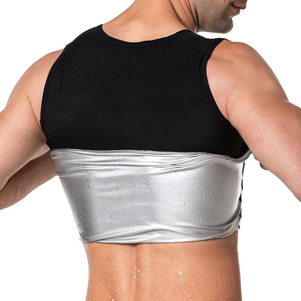 Thumbnail: Sauna Shirt for Men, Short Sleeve Sauna Sweat Body Shaper Mens Sauna Vest Gym Ex