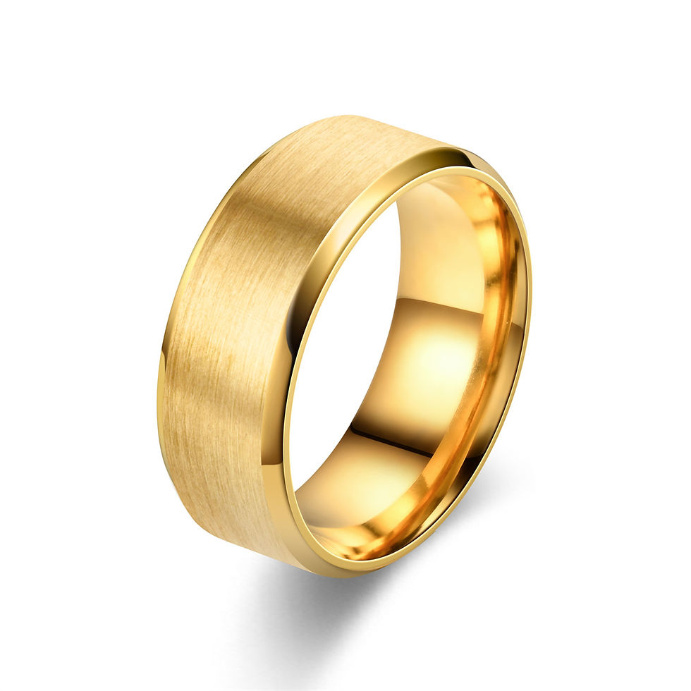 Thumbnail: Classic 8mm Tungsten Mens Ring Surface Brushed Stainless Steel Ring for Women We