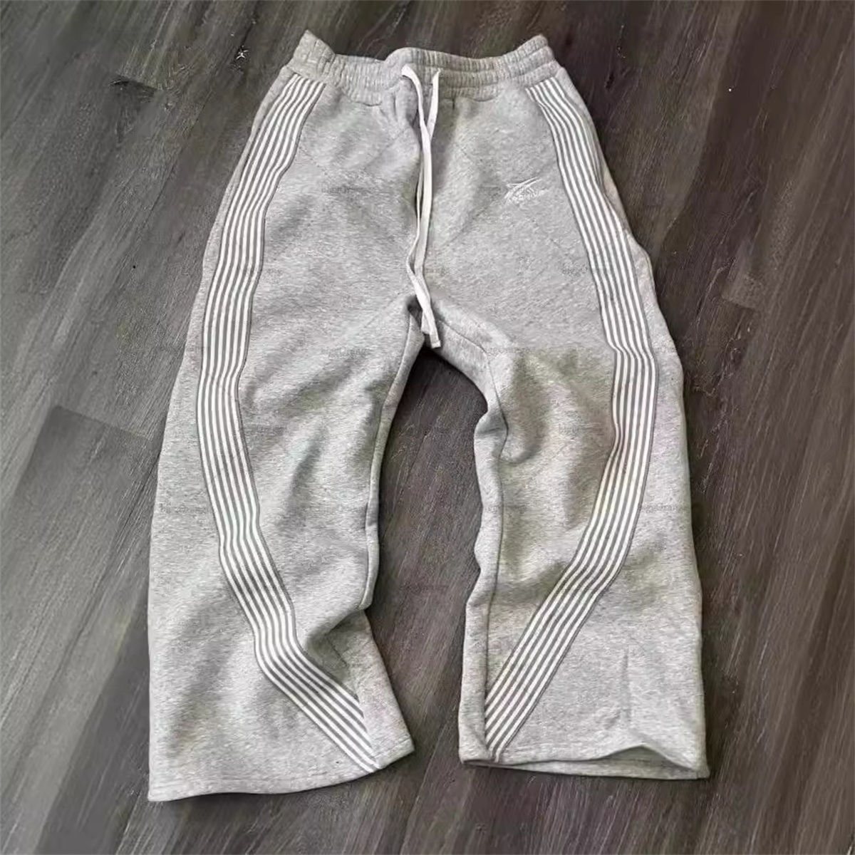 Casual Loose Straight Leg Pants Striped 2025 Summer Fashion Trend Brand Street H