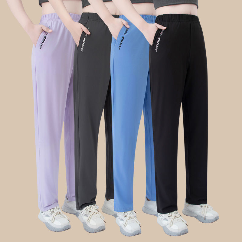Thumbnail: 1/3 Piece Set Summer Women's Letter Printed Pocket Casual Pants, Comfortable Plu