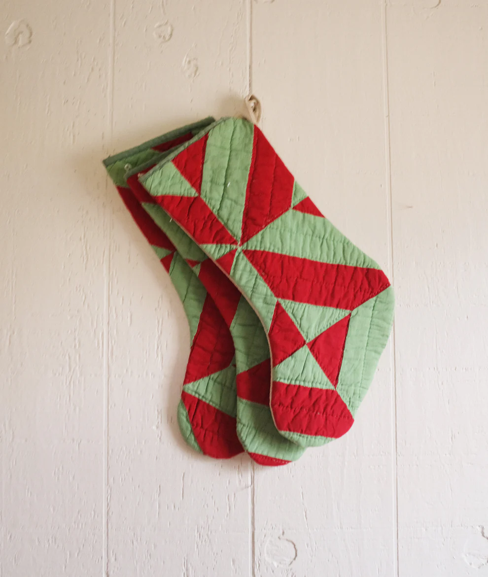 handmade stockings on nail