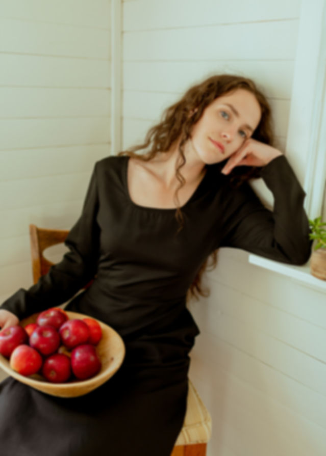 Parton Dress size small preparing to make apple butter