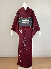 文字文様ジョーゼット