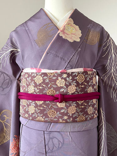 孔雀文様訪問着-3