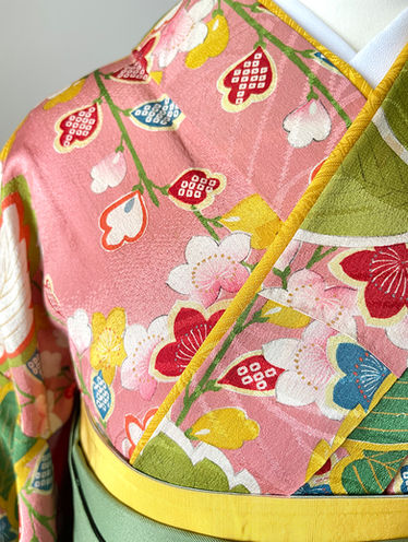 桃色桐文様ぼかし袴-7