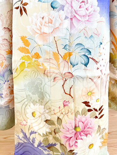 五つ紋付き青紫薔薇文様-5