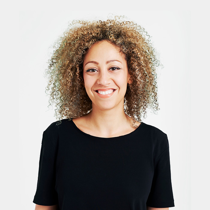 Young Woman with Curly Hair