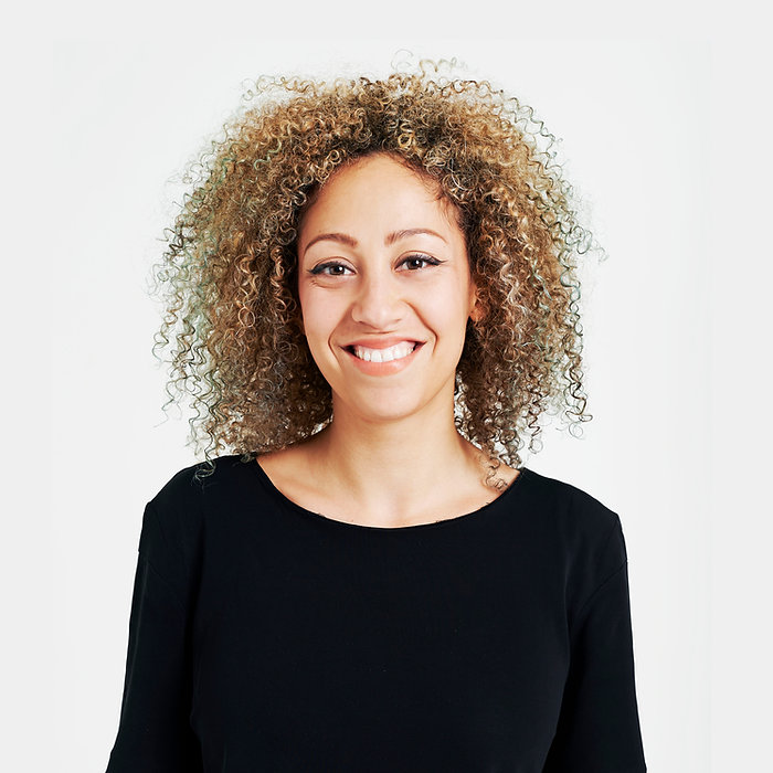 Young Woman with Curly Hair