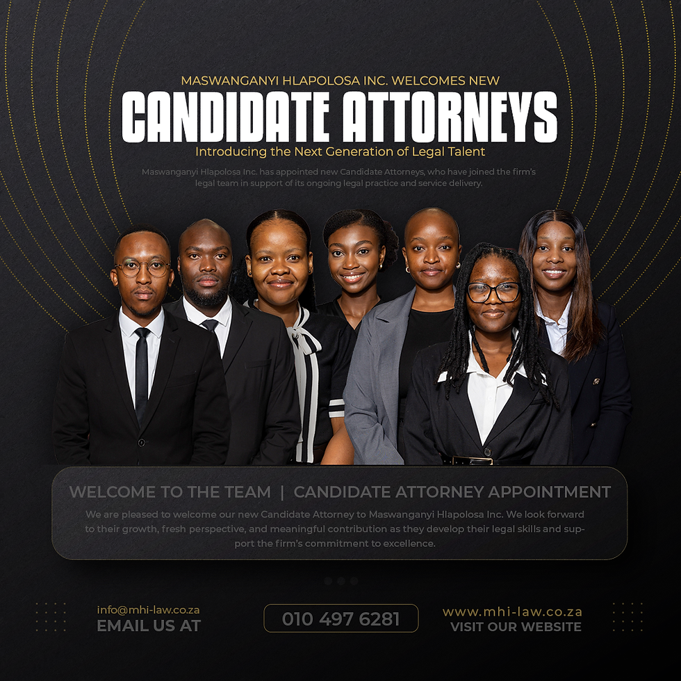 APPOINTMENT OF CANDIDATE ATTORNEYS