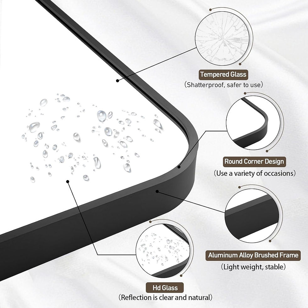 Thumbnail: CLBA Matte Black Mirror - 20"x28"    LM