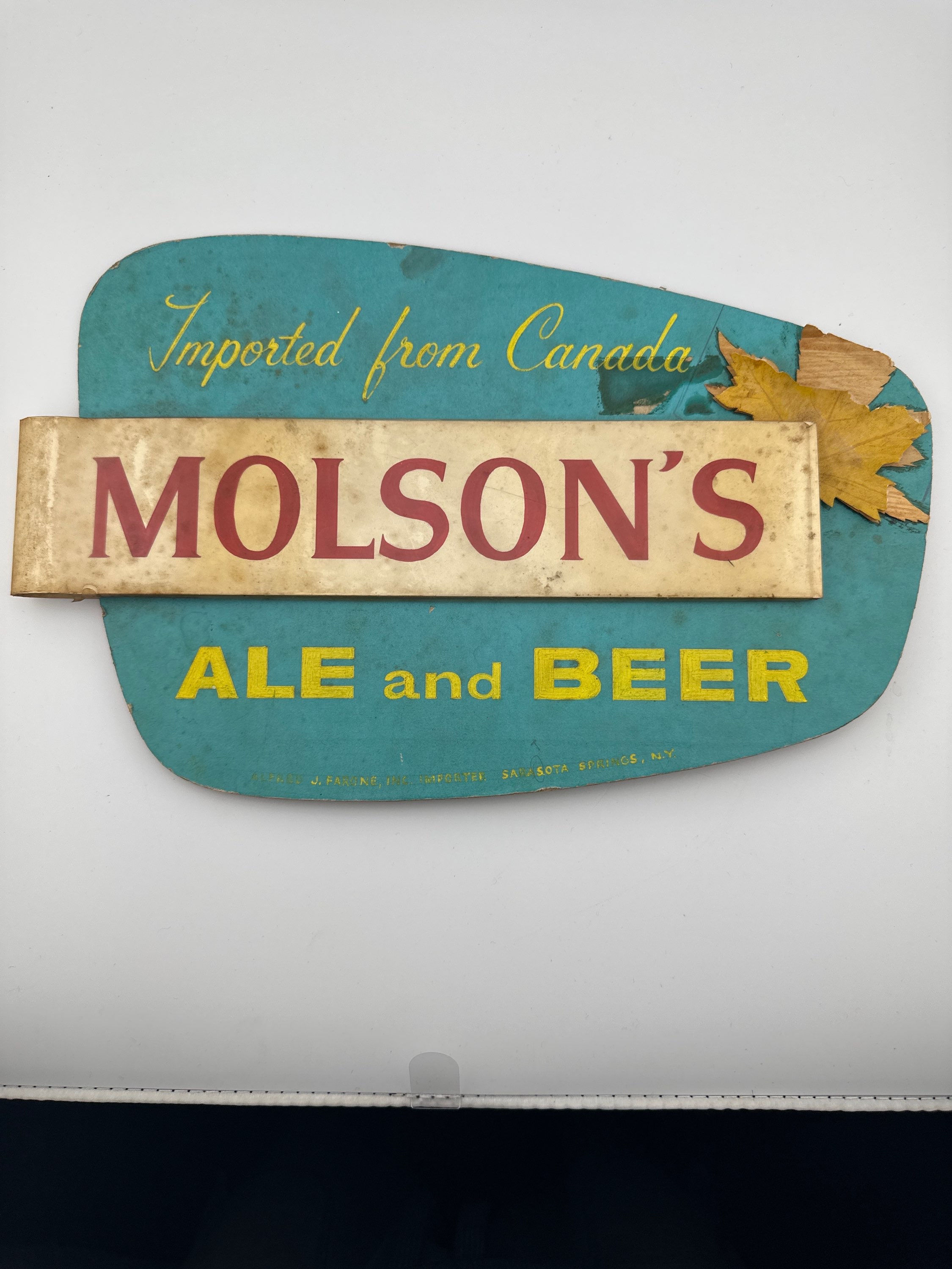 Molson Beer Cardboard Sign A10