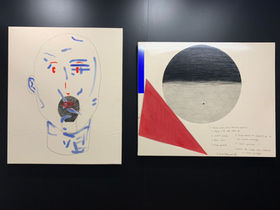 アートフェア東京2023で展示された林果林《Accept the Person Behind》《Abstract Painting Lesson》