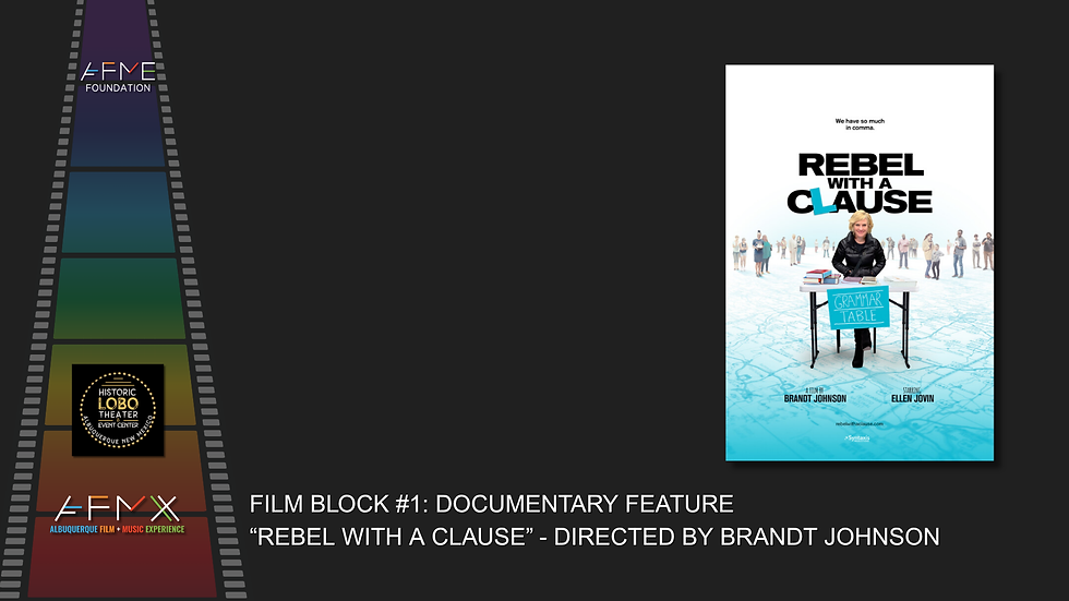 Film Block #1: Documentary Feature "Rebel with a Clause"