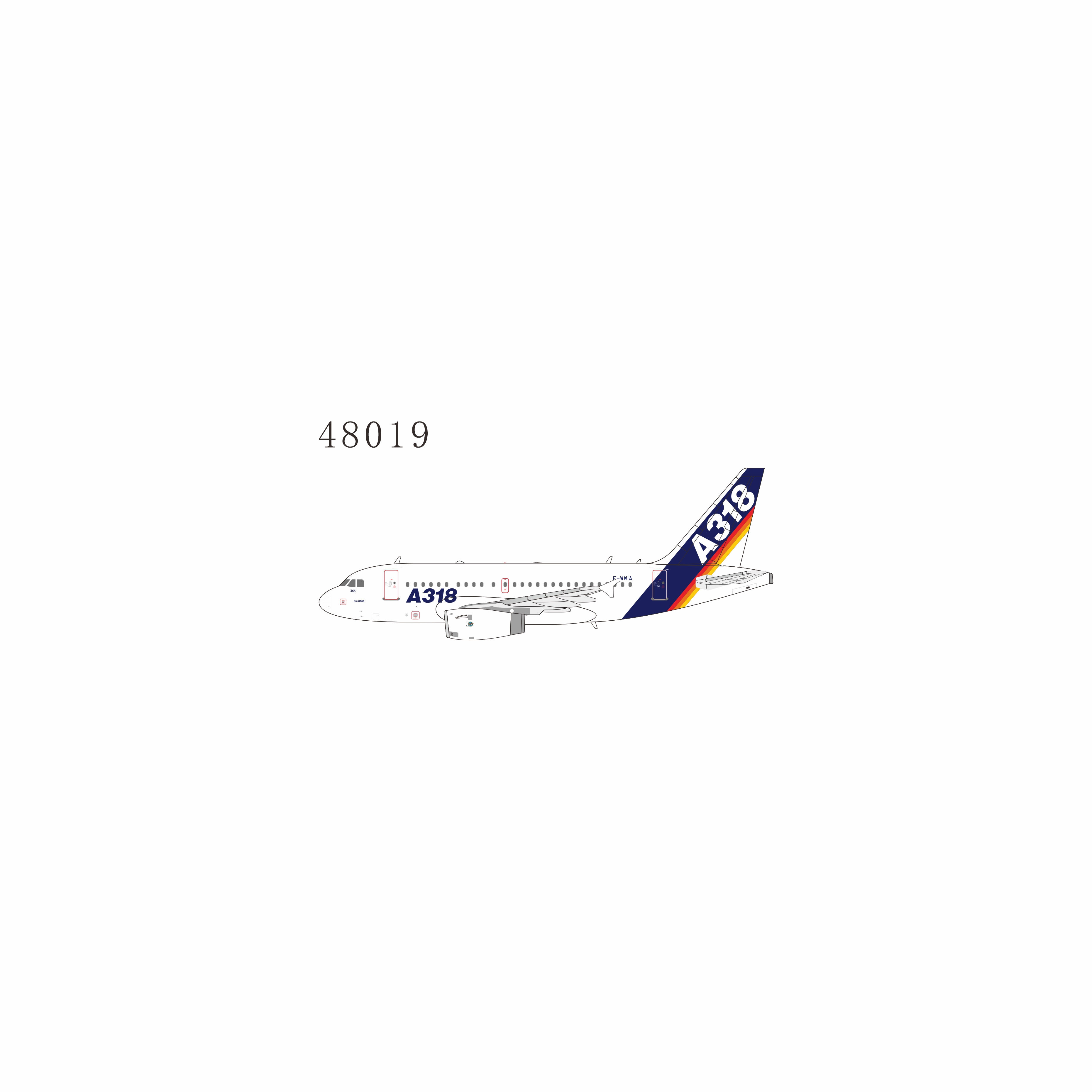 NG 1:400 Airbus Industries A318-100 F-WWIA "Old Livery; PW6000 Engines"