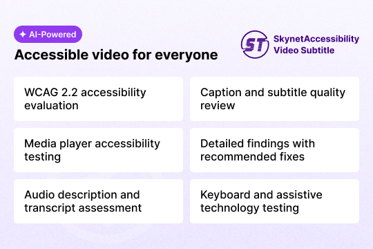 SkynetAccessibility Videotitle banner