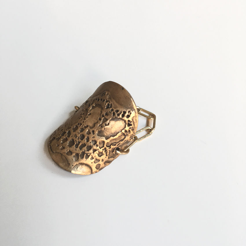 Bague XXL chaine rectangle - Or Gold Filled