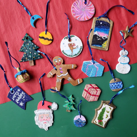 4:30pm: Clay homemade ornaments with A Typical Gal