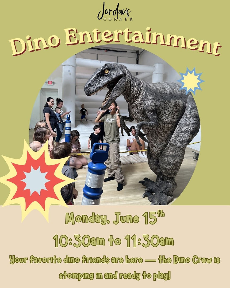 Mon, June 15th: Dino Entertainment (10:30am to 11:30am)